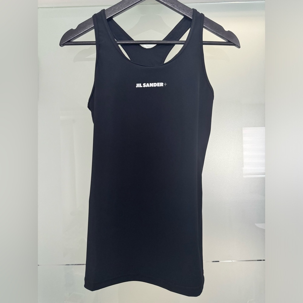 Jil Sander Black Nylon Tank Top